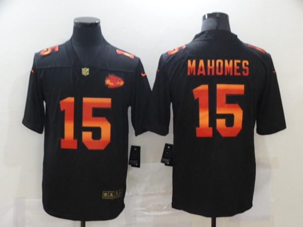 Men's Kansas City Chiefs #15 Patrick Mahomes Black NFL 2020 Fashion Limited Stitched Jersey